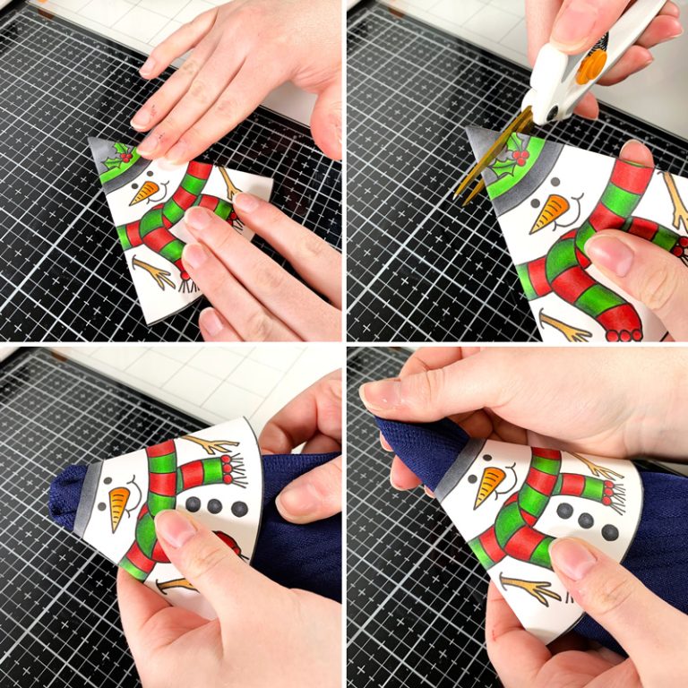 Sasha's Christmas Cones napkin ring craft - Kate Hadfield Designs