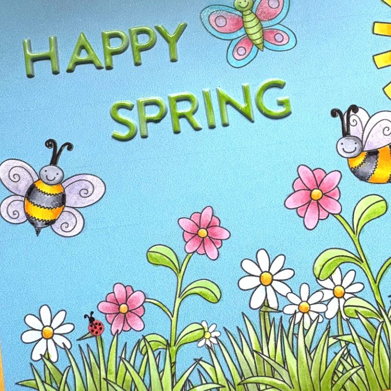 Betsy's Happy Spring card - Kate Hadfield Designs