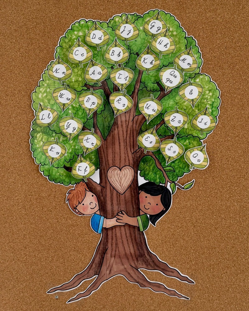 This interactive alphabet tree makes letter recognition engaging and playful. Students can match uppercase and lowercase letters while building confidence with the alphabet.
